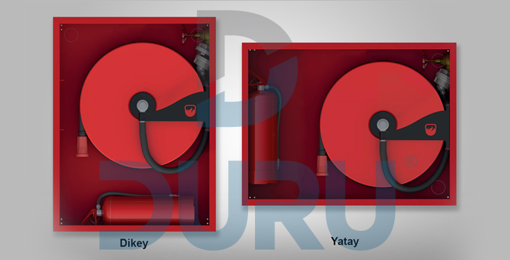 Tek Kapaklı Yangın Dolabı Tüp Konabilir