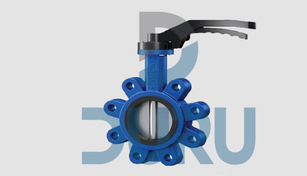 SANCAK Lug Tip Kelebek Vana (Paslanmaz Klape)  Kollu (NBR CONTA)